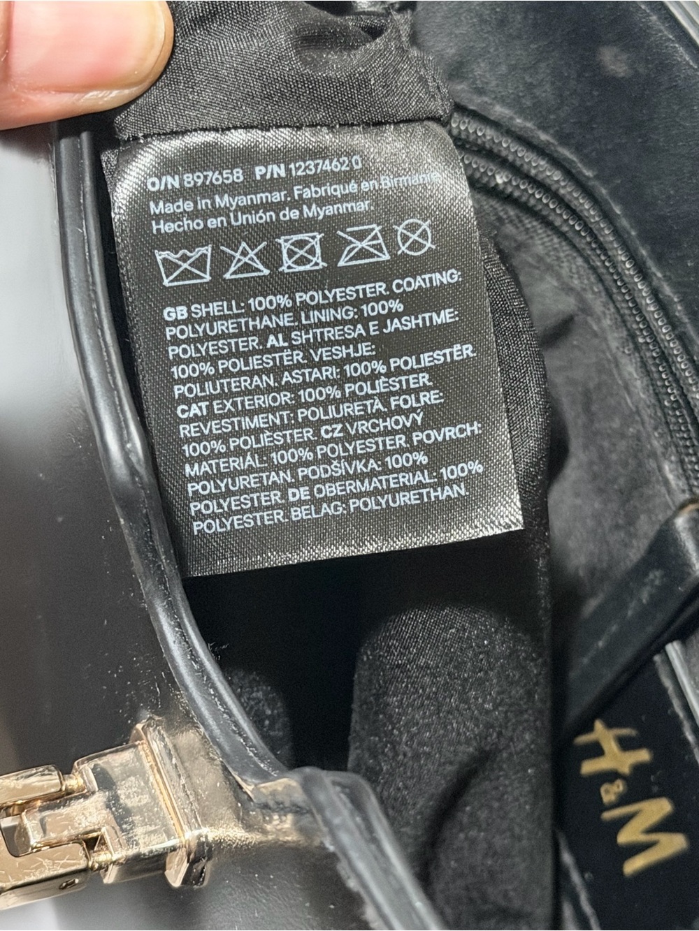 Black Leather Shoulder Bag - Picture 6 of 10